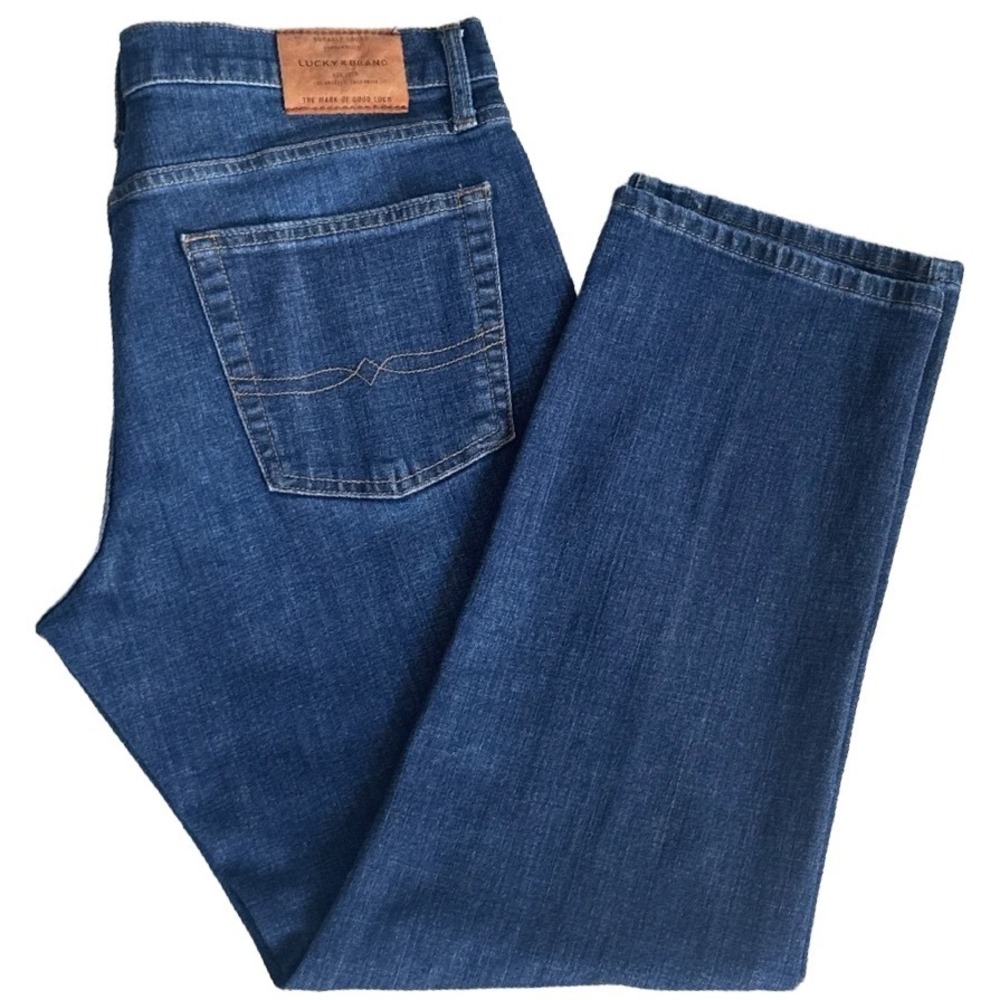 Lucky Brand 221 Straight Leg Dad Jeans Mens Blue Denim 36x30 Normcore Minimalist - Picture 2 of 10